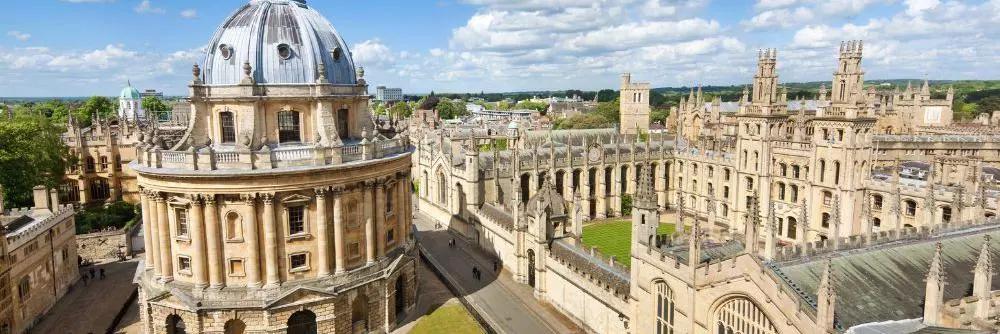 main banner image showing the radcliffe camera and all souls college
